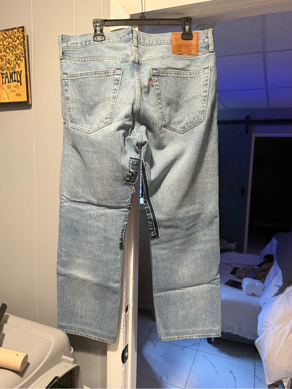 Light Blue Levi Patchwork Men’s Jeans